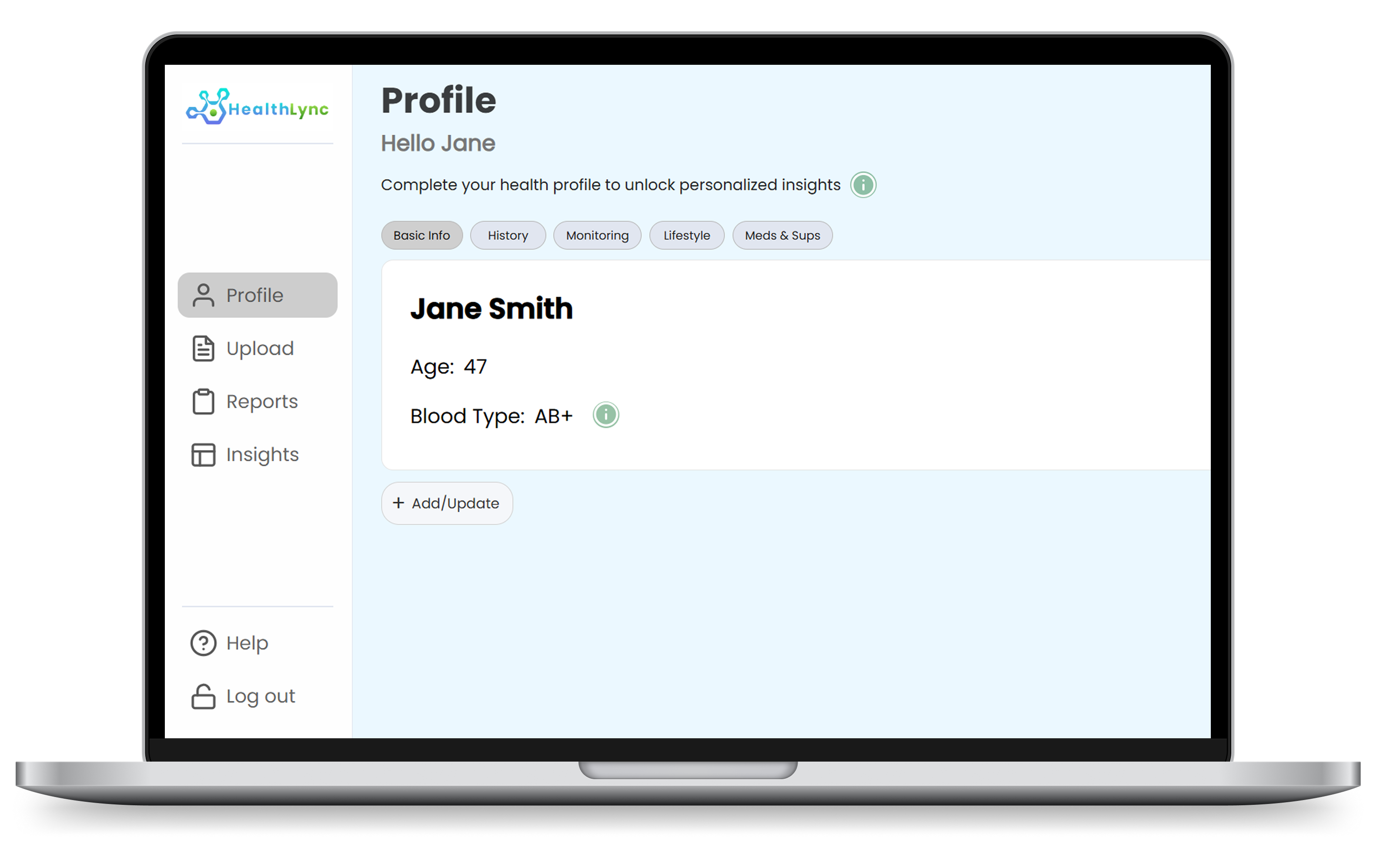 Basic Info dashboard
